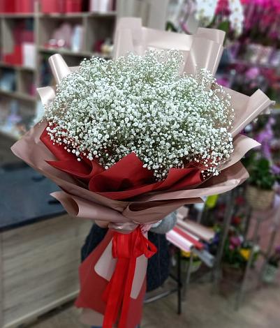 Букет цветов из: Гипсофила в Большое Сареево